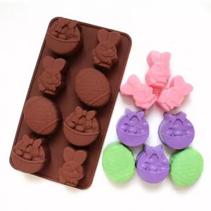 Easter Bunnies & Eggs Silicone Mold