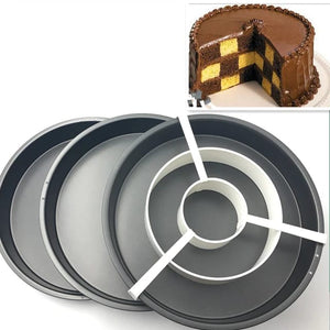 Hidden Checkerboard Cake Pan Set