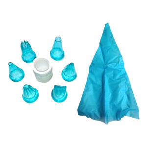 Silicone Piping Bag with 6 Tips