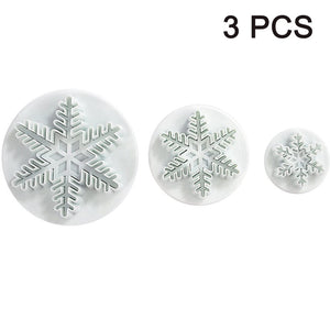 Snowflake Plunger Cutter Set (3 Pieces)