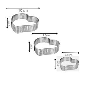 Perforated Heart Ring Set (3 Pieces)