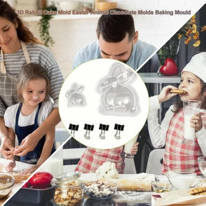 مجموعة قوالب أرنب ثلاثية الأبعاد من البولي كربونات (2 قوالب)