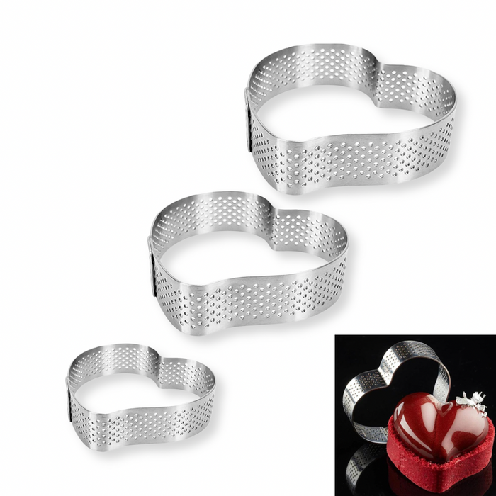 Perforated Heart Ring Set (3 Pieces)