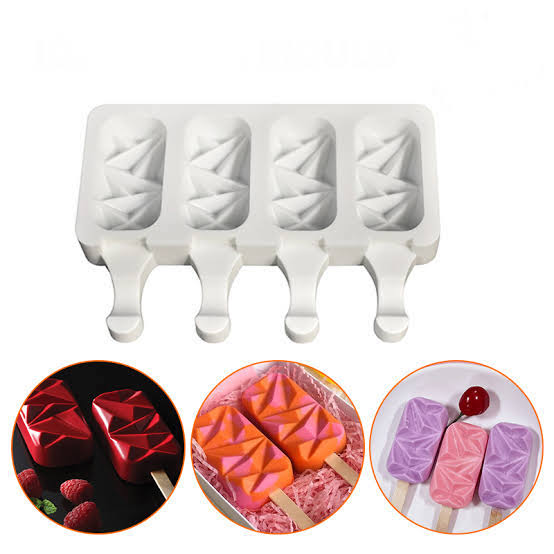 Mini Geometric Cakesicle Silicone Mold (4 Cavities)