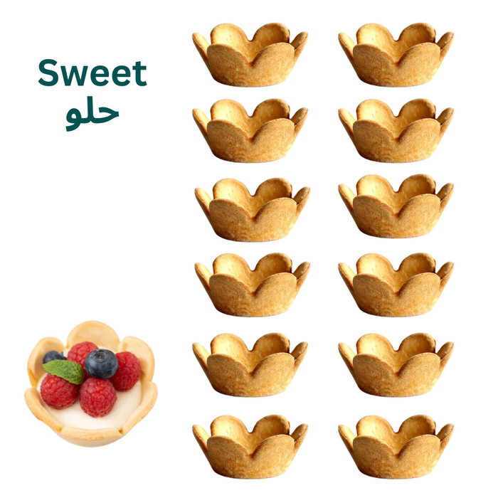 Baked Sweet Flower Tart Crust (3.5cm)- 12 Pieces (Only Cairo & Giza)