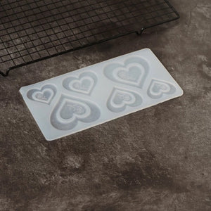 Rose Heart Chocolate Garnish Silicone Mold