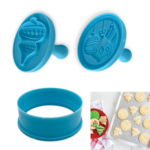 Big Christmas Baubles Cookie Cutters & Stamps (3 Pieces)