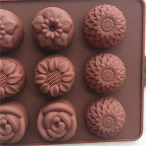 Flowers Chocolate Silicone Mold (Shape B)