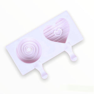 Heart and Round Swirl Cakesicle Mold