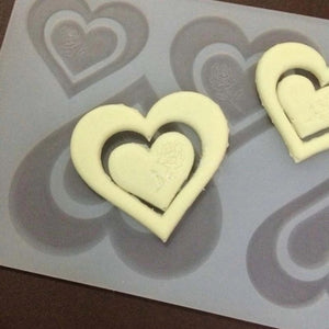 Rose Heart Chocolate Garnish Silicone Mold