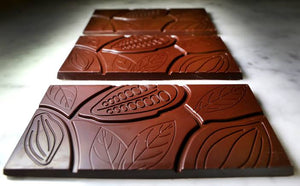 Bar of Cocoa Bean Imprint Silicone Mold