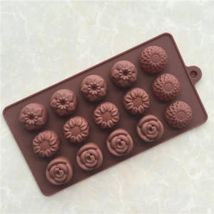 Flowers Chocolate Silicone Mold (Shape B)