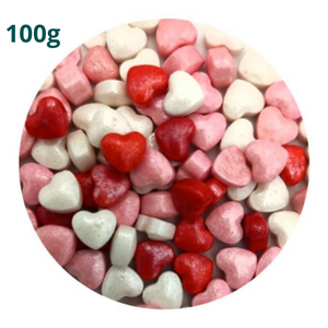 Red, Pink & White Heart Sprinkles