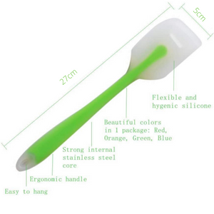 Silicone Straight-Edge Spatula With Stainless Steel Core