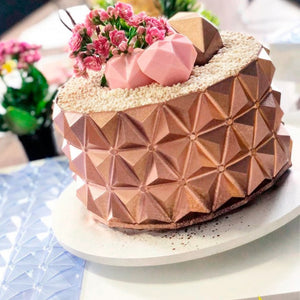 Geometric Origami 3D Cake Border (5 Shapes Available)