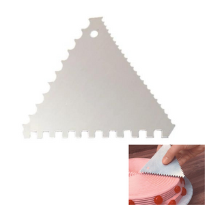Stainless Steel Triangular 3-Sided Cake Scraper