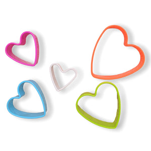Plastic Heart Cutters (5 pieces)
