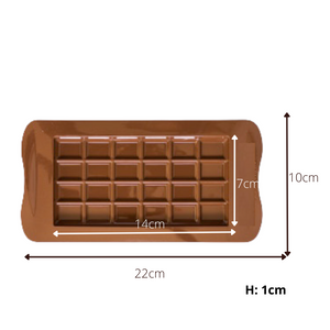 قالب سيليكون مزدوج مستطيل الشكل من الشوكولاتة