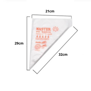 Light Disposable Piping Bags- 50 Pieces (3 Sizes Available)