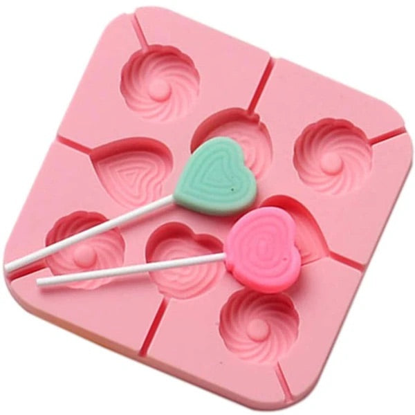 Hearts & Swirls Lollipop Mold