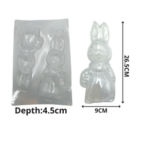 Rabbit with Basket 3D Mold