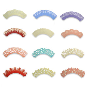 Cupcake Lace Wrappers - 12 Shapes Available