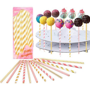 Disposable Sparkly Straws Set (6 Colors Available)