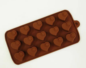 Heart Swirl Chocolate Silicone Mold