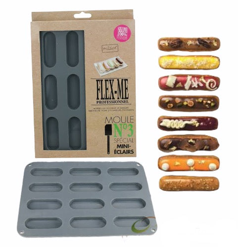 Flex-Me Professionnel Mini Eclairs Silicone Mold