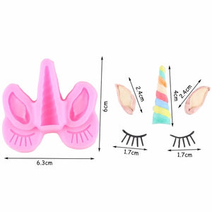 Unicorn Horn, Ears, & Eyelashes Silicone Mold