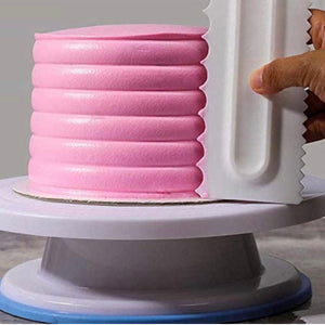 Vocen Large Plastic Cake Scraper Set (4 Pieces)