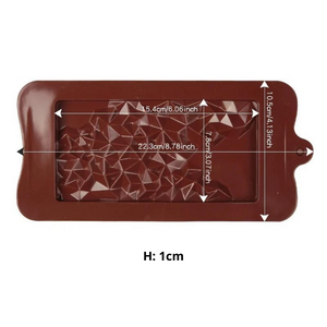 Receding Geometric Chocolate Bar Silicone Mold