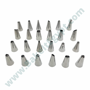 Small Piping Tips Set (24 Pieces)