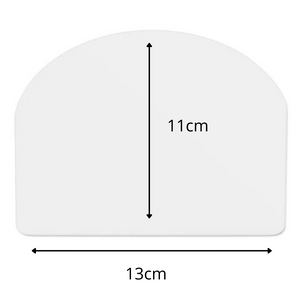 Flexible Plastic Semi-Circle Cake Scraper