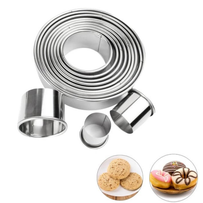 Stainless Steel Circle Cutter Set (11 Pieces)