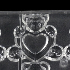 قالب الدب على شكل قلب من البولي كربونات