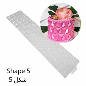 Geometric Origami 3D Cake Border (5 Shapes Available)