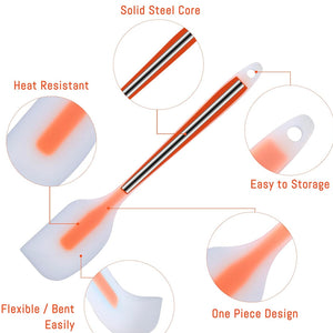 Silicone Straight-Edge Spatula With Stainless Steel Core