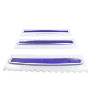 Large Plastic Cake Scraper Set (3 Pieces)