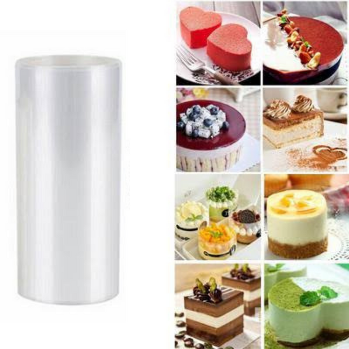 12cm Clear Plastic Cake Collar Roll