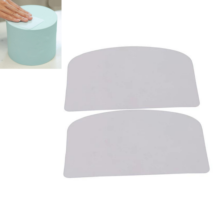 Flexible Plastic Rectangular Cake Scraper (2 Pieces)