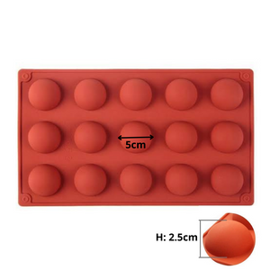 Half Sphere Silicone Mold (10 Sizes Available)