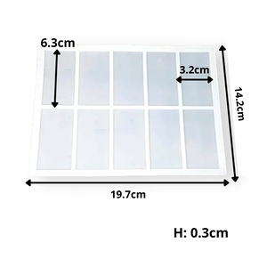 Rectangle Chocolate Garnish Silicone Mold