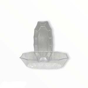 Small Plastic Diamond Cup with Lid (Set of 12)