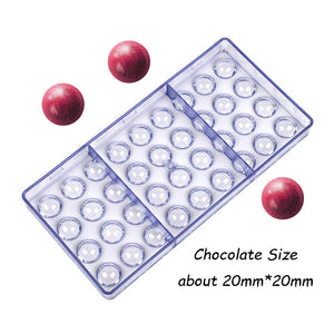 Polycarbonate Extra Small Half Sphere Mold (36 Cavities)
