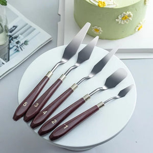 Feather & Leaf Knife / Spatula Set (5 Pieces)