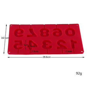 Numbers Lollipop Mold