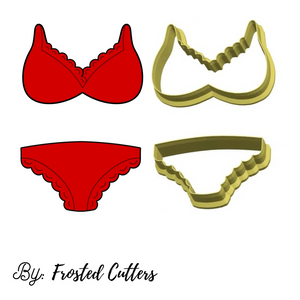 Female Lingerie Cutter By Frosted Cutters (2 Pieces)