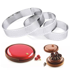 Perforated Round Ring Tart Set (3 Pieces)