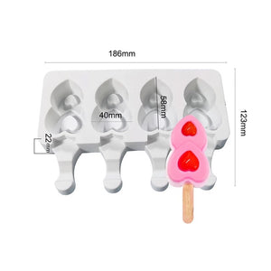 Double Heart Mini Cakesicle Mold